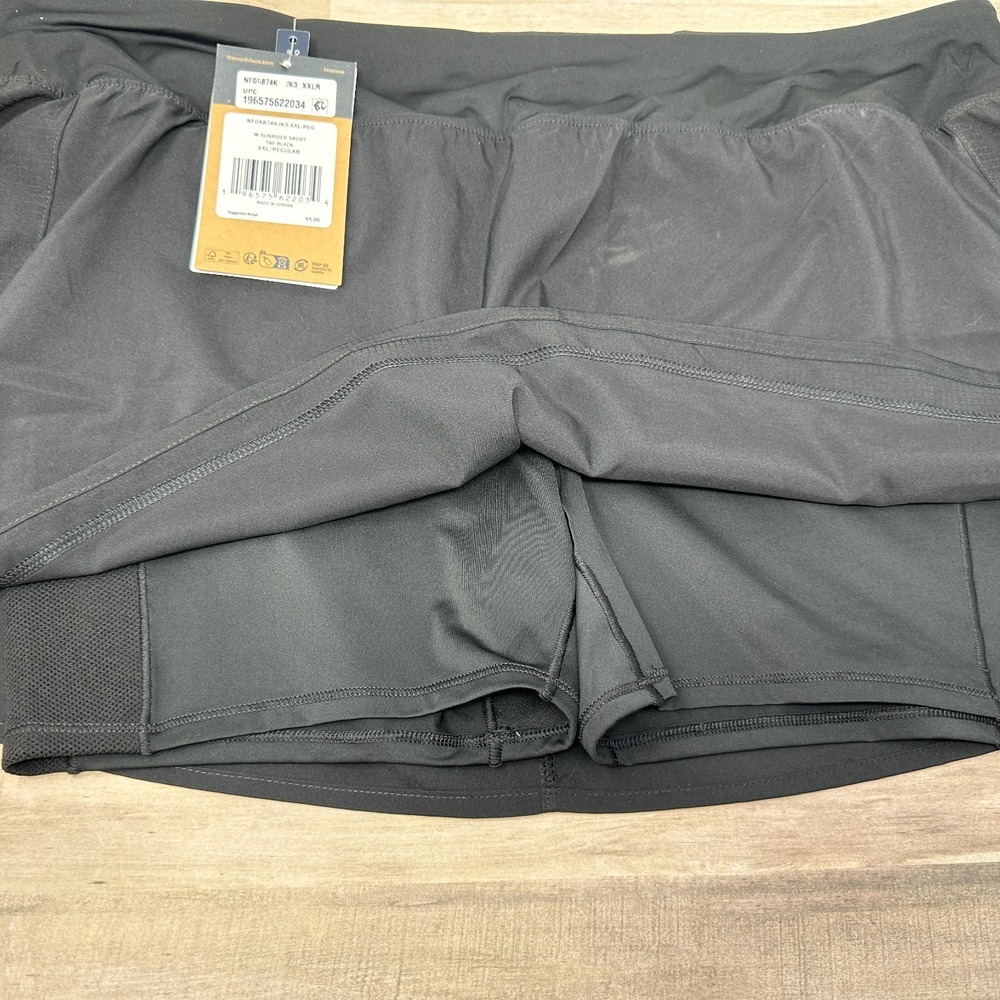 The North Face Women Sunriser Skort Black Size XXL Elastic Waist Pockets NWT - Picture 3 of 9